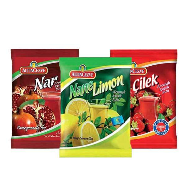 Altincezve Favorites Discovery Set with Mint Lemon, Pomegranate, and Strawberry Instant Drink Powders - Sets - Image 1