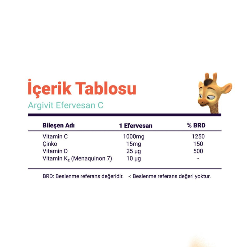 Argivit Effervescent 10 Tablets tube for immunity support - Argivit - Image 3