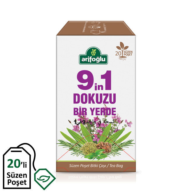 Arifoglu 9-in-1 Herbal Form Tea 60 Filter Bags – Daily Detox - Arifoglu - Image 1