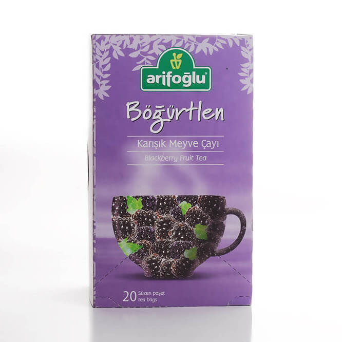 Arifoglu Blackberry Fruit Tea 20 Filter Bags – Sweet Caffeine-Free Blend