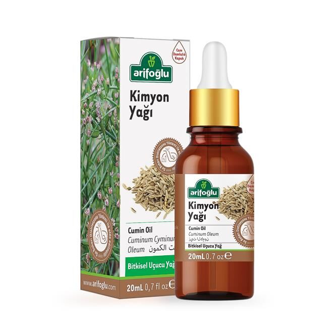 Arifoglu Cumin Oil 20ml in amber glass bottle with dropper - Arifoglu