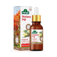 Arifoglu Eucalyptus Oil 20ml in amber glass bottle with dropper