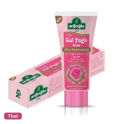 Arifoglu Natural Rose Oil Cream 75ml Tube - Arifoglu