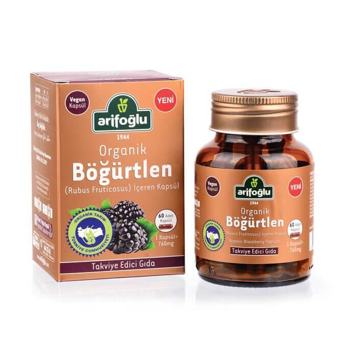 Arifoglu Organic Blackberry Capsules 60 pcs – 760mg Antioxidant - Arifoglu