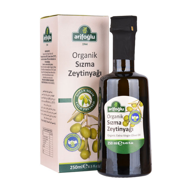 Arifoglu Organic Extra Virgin Olive Oil 250ml Glass Bottle - Arifoglu