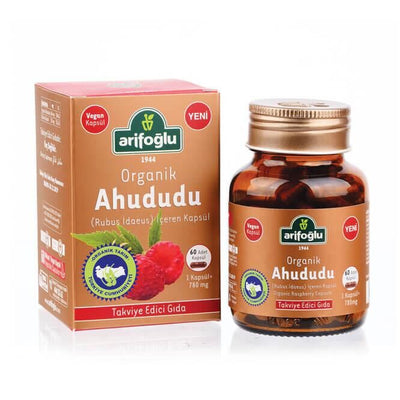 Arifoglu Organic Raspberry Capsules 60 pcs – 780mg Antioxidant - Arifoglu