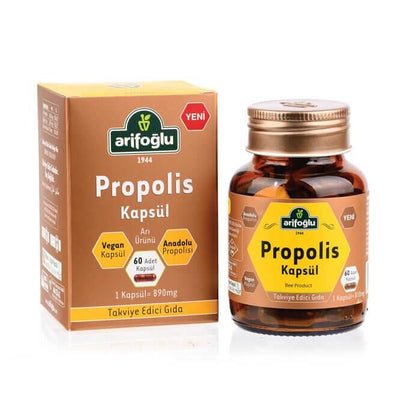 Arifoglu Propolis Capsules 810mg 60 Vegetable Capsules - Arifoglu