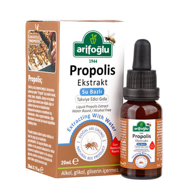 Arifoglu Water-Based Propolis Extract 20ml Dropper Bottle - Arifoglu