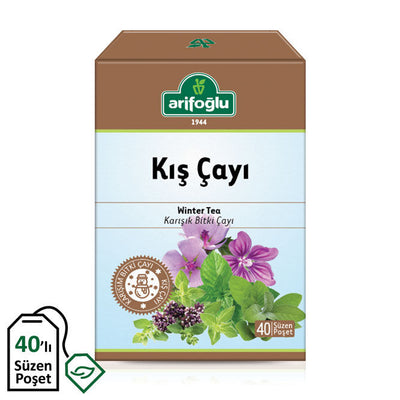 Arifoglu Winter Herbal Tea 40 Filter Bags – Seasonal Spice Blend - Arifoglu