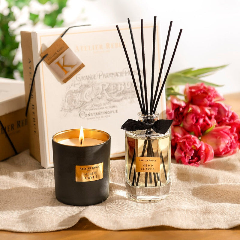 Translation missing: ar.Atelier Rebul hemp leaves scented candle 210 g in glass jar - Atelier Rebul - accessibility.image_number 2