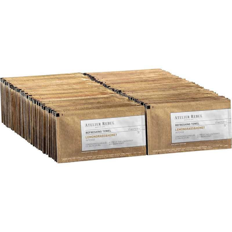 Translation missing: ar.Atelier Rebul Lemongrass and Honey scented wet wipes 70 degrees pack of 100 - Atelier Rebul - accessibility.image_number 1