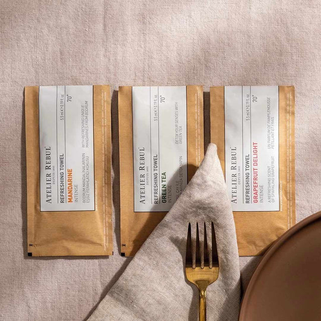 Translation missing: ar.Atelier Rebul Verbena and Ginger scented wet wipes 70 degrees pack of 100 - Atelier Rebul - accessibility.image_number 3