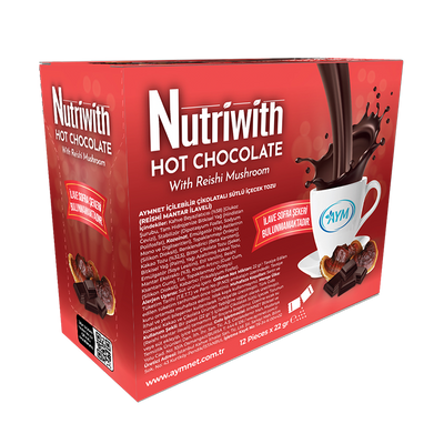 AYM Nutriwith Hot Chocolate with Reishi Mushroom box - AYM