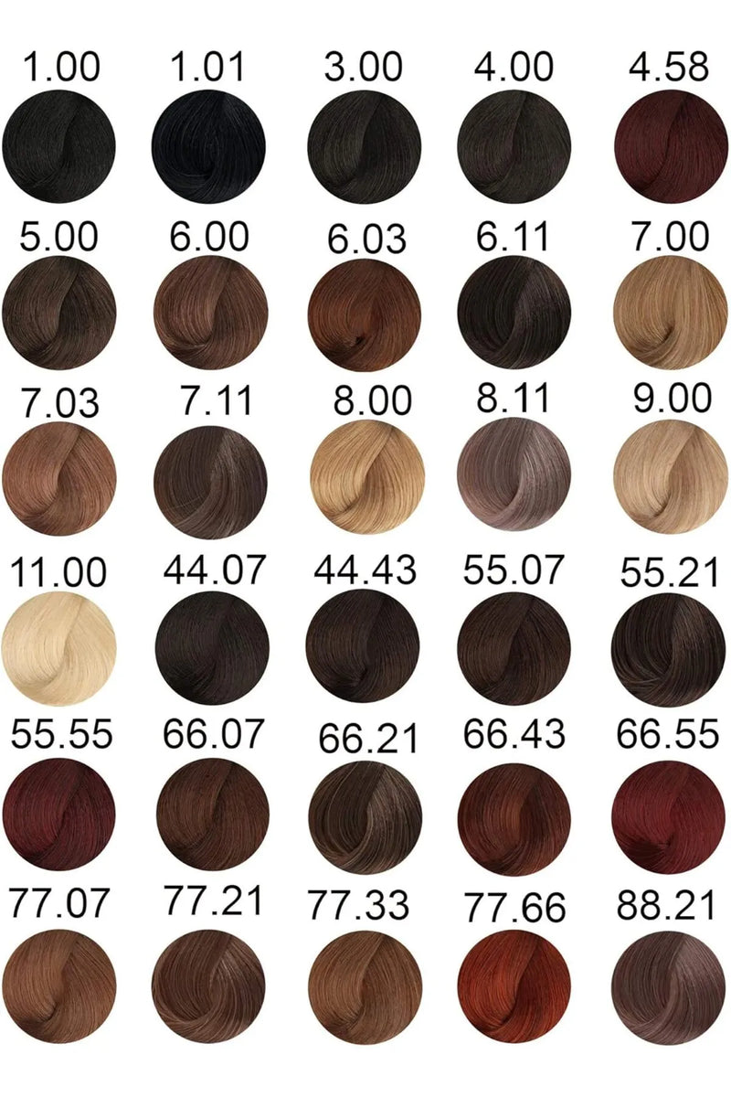 BioMagic Hair Color Cream Wine Red No: 55.55 packaging and product view - صورة 3