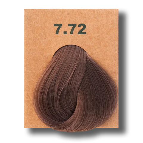 Translation missing: ar.BioMagic Hair Color Cream Ash Brown No: 7.72 packaging and product view - BioMagic - accessibility.image_number 2