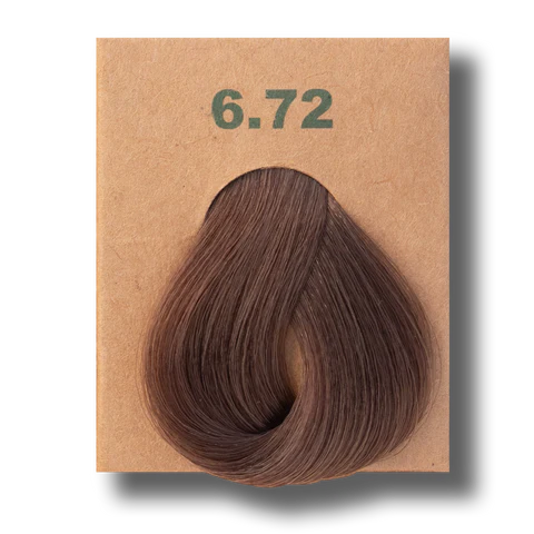 Translation missing: ar.BioMagic Hair Color Cream Dark Ash Brown No: 6.72 packaging and product view - BioMagic - accessibility.image_number 2