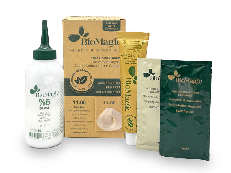 BioMagic Hair Color Cream Ivory Blonde No: 11.00 packaging and product view - Image 3