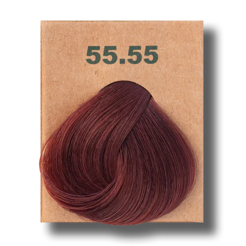 BioMagic Hair Color Cream Wine Red No: 55.55 packaging and product view - صورة 2