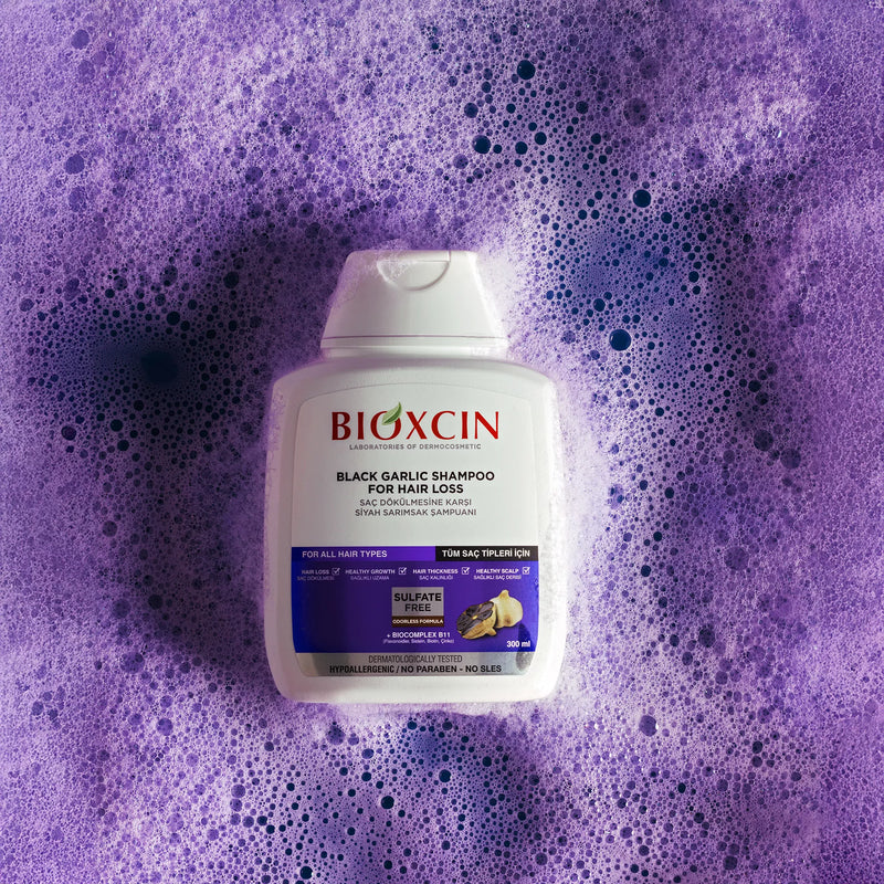Bioxcin Black Garlic Shampoo 300 ml packaging and product view - Bioxcin - Image 3