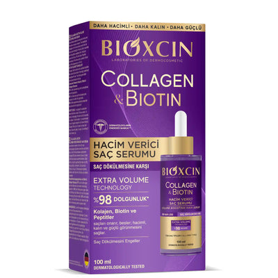 Bioxcin Collagen & Biotin Hair Serum 100 ml packaging and product view - Bioxcin