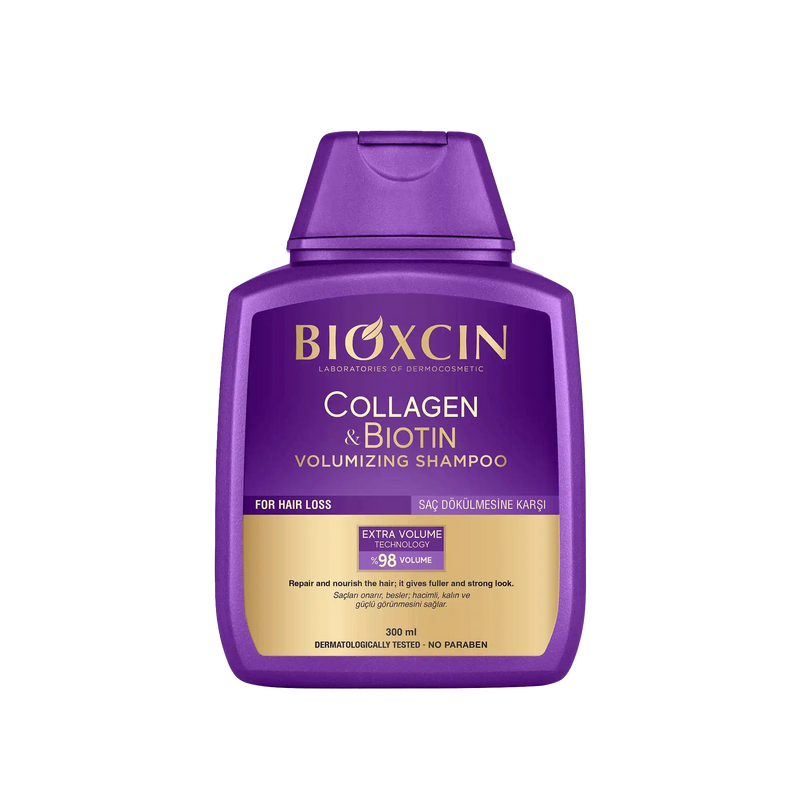 Translation missing: en.Bioxcin Collagen &amp; Biotin Volumizing Shampoo 300 ml packaging and product view - Bioxcin - accessibility.image_number 2