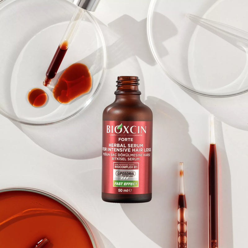 Bioxcin Forte Advanced Anti Hair Loss Serum 50 ml, 3 Ampoules packaging and product view - Bioxcin - Image 4