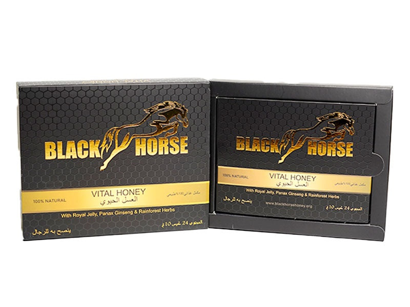 Translation missing: ar.Black Horse Vital Honey Herbal Paste 10g x 24 Pieces – Premium honey and herbal paste in sealed sachets - Black Horse - accessibility.image_number 3