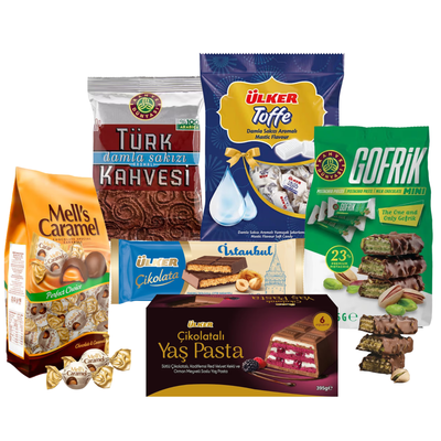 Turkish snack gift set with chocolates coffee cake and sweets - Sets