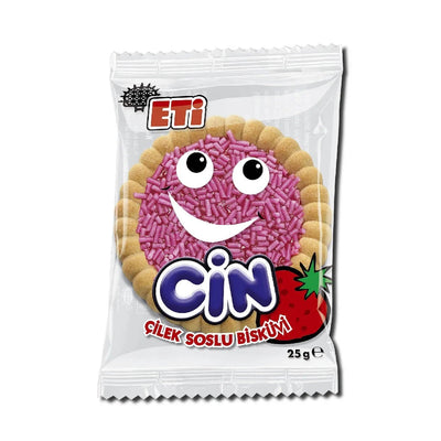 Eti Cin Strawberry Flavored Biscuit 25g x 36 Pieces - Eti