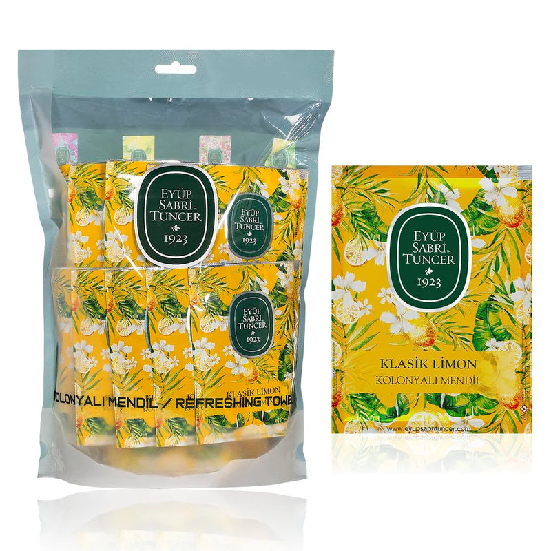 Eyup Sabri Tuncer Classic Lemon refreshing towels 30 large pack - صورة 2