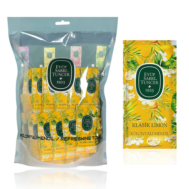 Eyup Sabri Tuncer Classic Lemon refreshing wipes 150 small pack - صورة 2