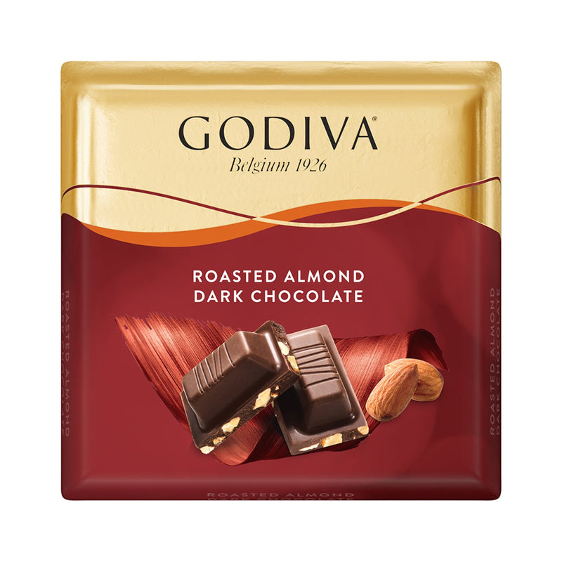 Godiva Dark Chocolate with Almonds Square 60g