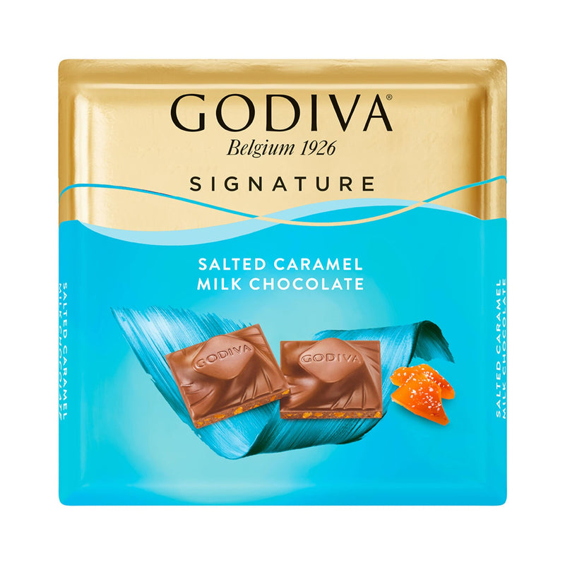 Godiva Milk Chocolate with Salted Caramel Square 60g