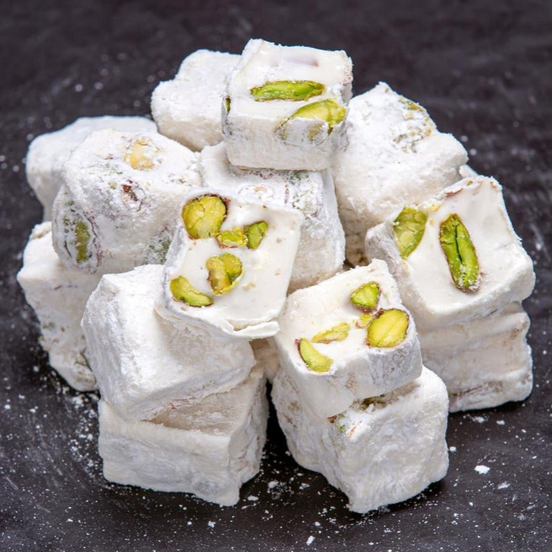 H. Mustafa Milky Pistachio Turkish Delight 1kg Tin - H. Mustafa