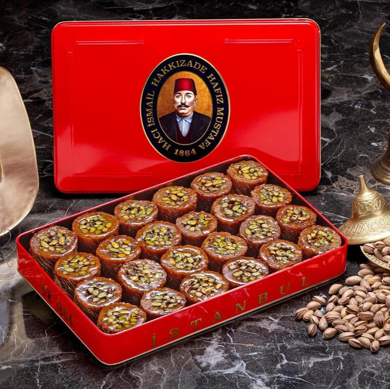 H. Mustafa Pistachio Aleppo Burma Kadaif 1kg Tin