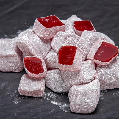H. Mustafa Pomegranate Turkish Delight 1kg Tin - H. Mustafa