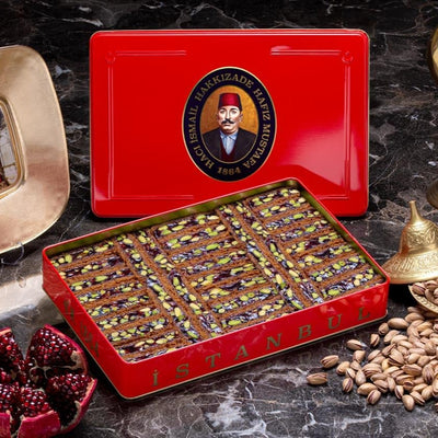 H. Mustafa Pomegranate Lokum Ottoman Palace Kadaif 1kg Tin - H. Mustafa