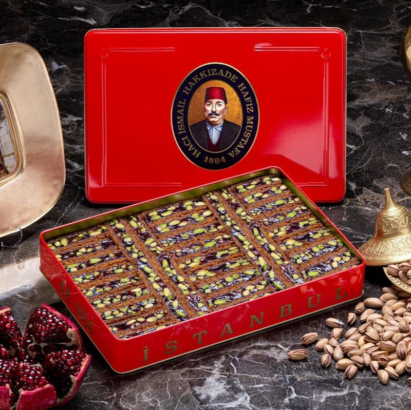 H. Mustafa Pomegranate Lokum Ottoman Palace Kadaif 1kg Tin - H. Mustafa