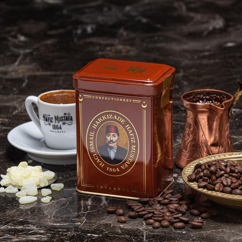 H. Mustafa Turkish Coffee with Mastic 170g Tin - H. Mustafa
