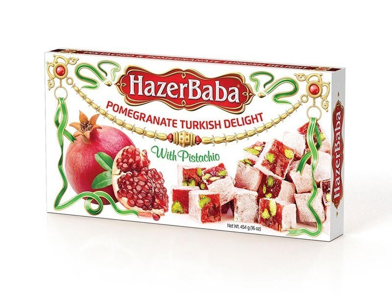Hazer Baba Pistachio and Pomegranate Turkish Delight available in multiple sizes - Hazer Baba - Image 3