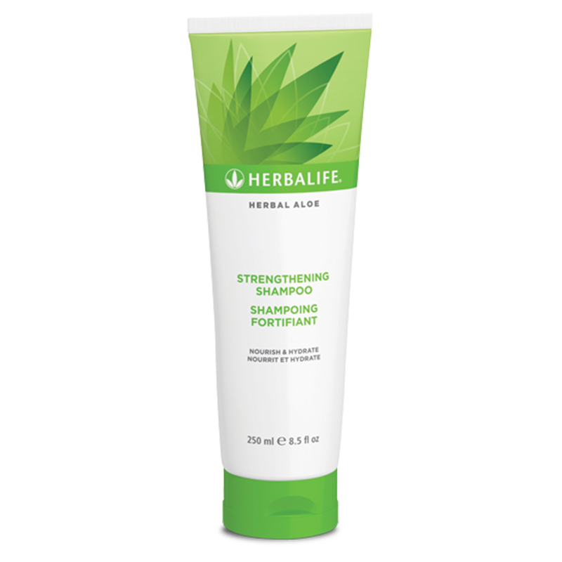 Herbalife Aloe Strengthening Shampoo 250 ml bottle front view - Herbalife