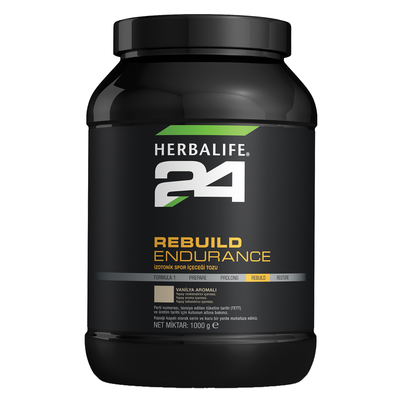 Herbalife H24 Rebuild Endurance Isotonic Sports Drink Vanilla 1000 g tub front view - Herbalife
