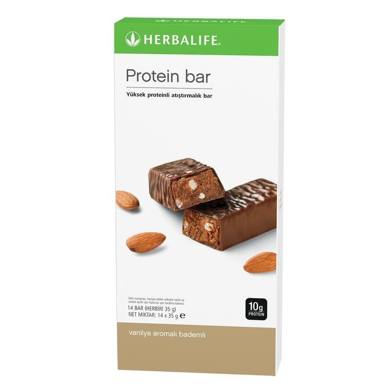 Herbalife Protein Bar Vanilla Almond 35 g snack bar front view - Herbalife