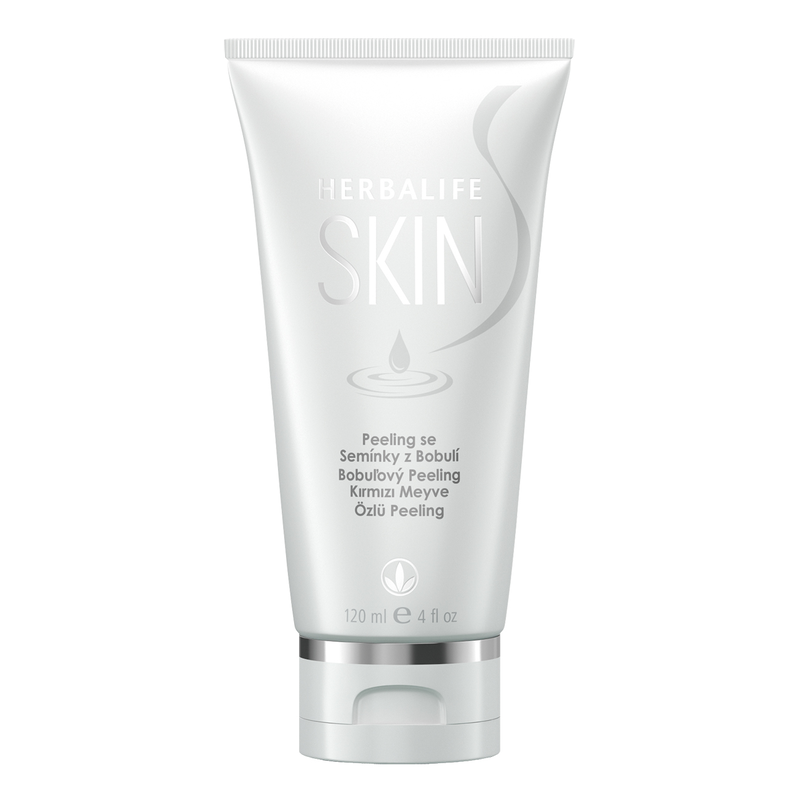 Herbalife Skin Instant Reveal Berry Scrub 120 ml tube front view - Herbalife