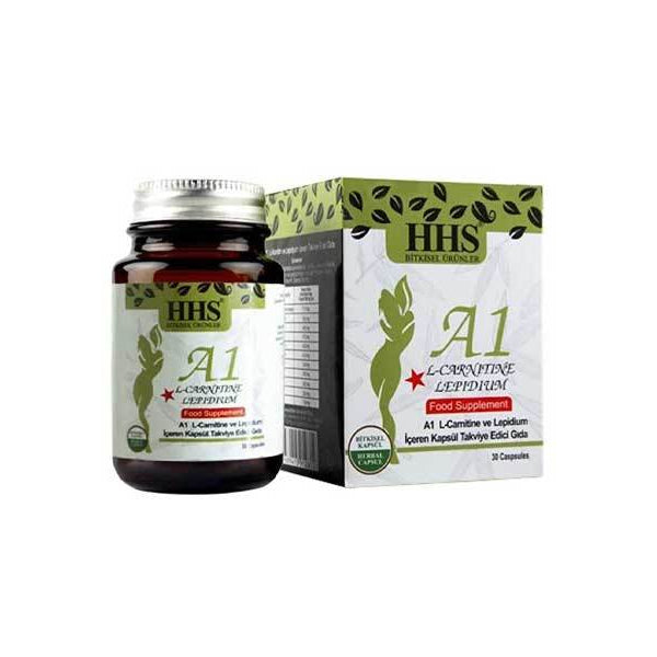 hhs a1 l carnitine lepidium 30 kapsül HHS A1 Herbal Dietary Supplement, 30 Capsules