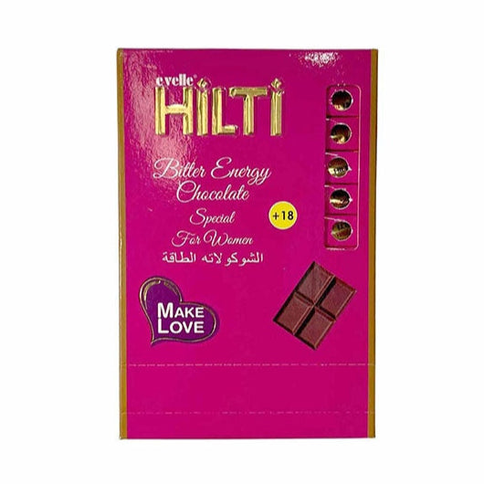 Hilti Bitter Energy Chocolate Special for Woman 25g x 12 – Premium individually wrapped bitter chocolate for women - صورة 1