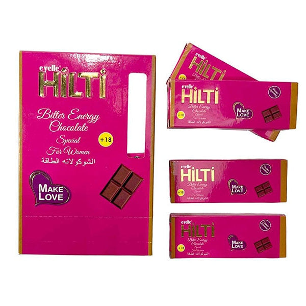 Hilti Bitter Energy Chocolate Special for Woman 25g x 12 – Premium individually wrapped bitter chocolate for women
 - صورة 2