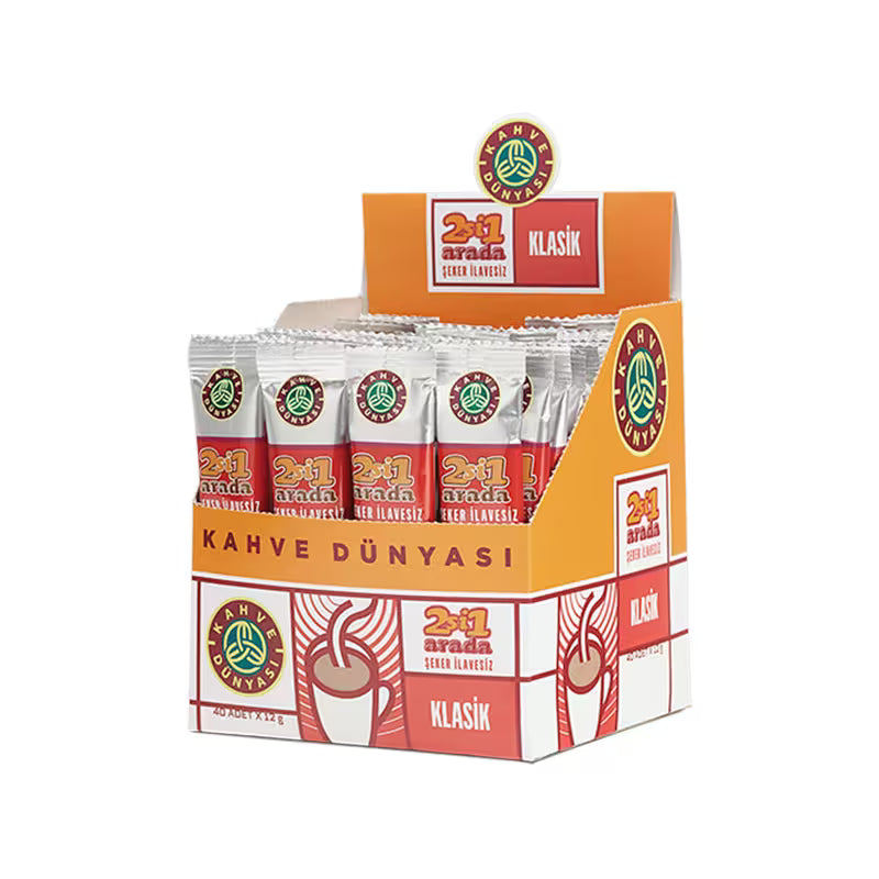 Kahve Dunyasi Classic 2-in-1 Sugar Free Coffee 12g x 40 Pack - صورة 1