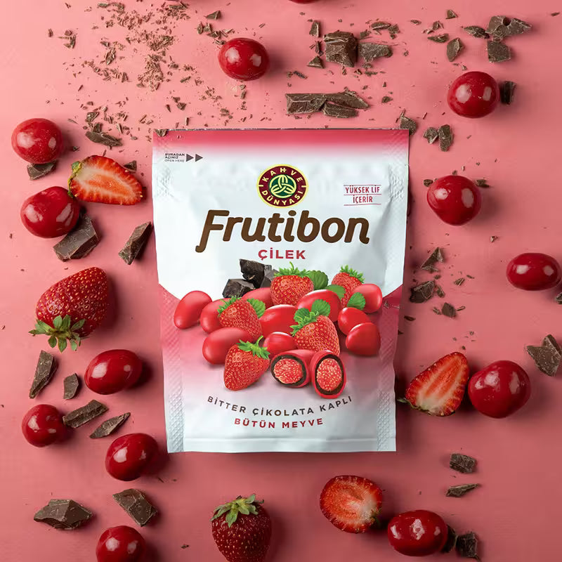 Kahve Dunyasi Frutibon Bitter Strawberry 100g Pack - صورة 1