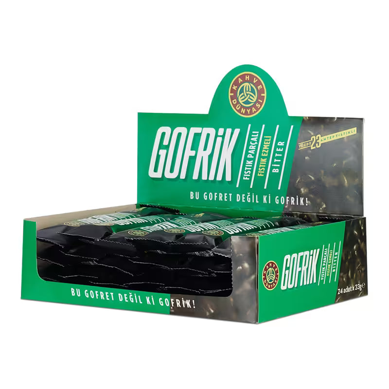 Kahve Dunyasi Gofrik Bitter Chocolate 33g x 24 Pack - صورة 1
